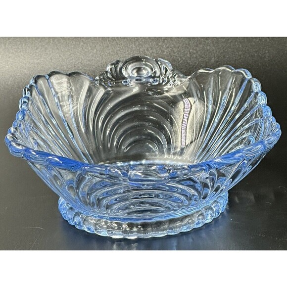 Vintage Cambridge Caprice Moonlight Blue 2 Handled Jam Jelly Glass Dish - Picture 2 of 6